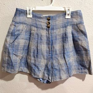 Veronica Beard High Waisted Linen Shorts US Size 6
